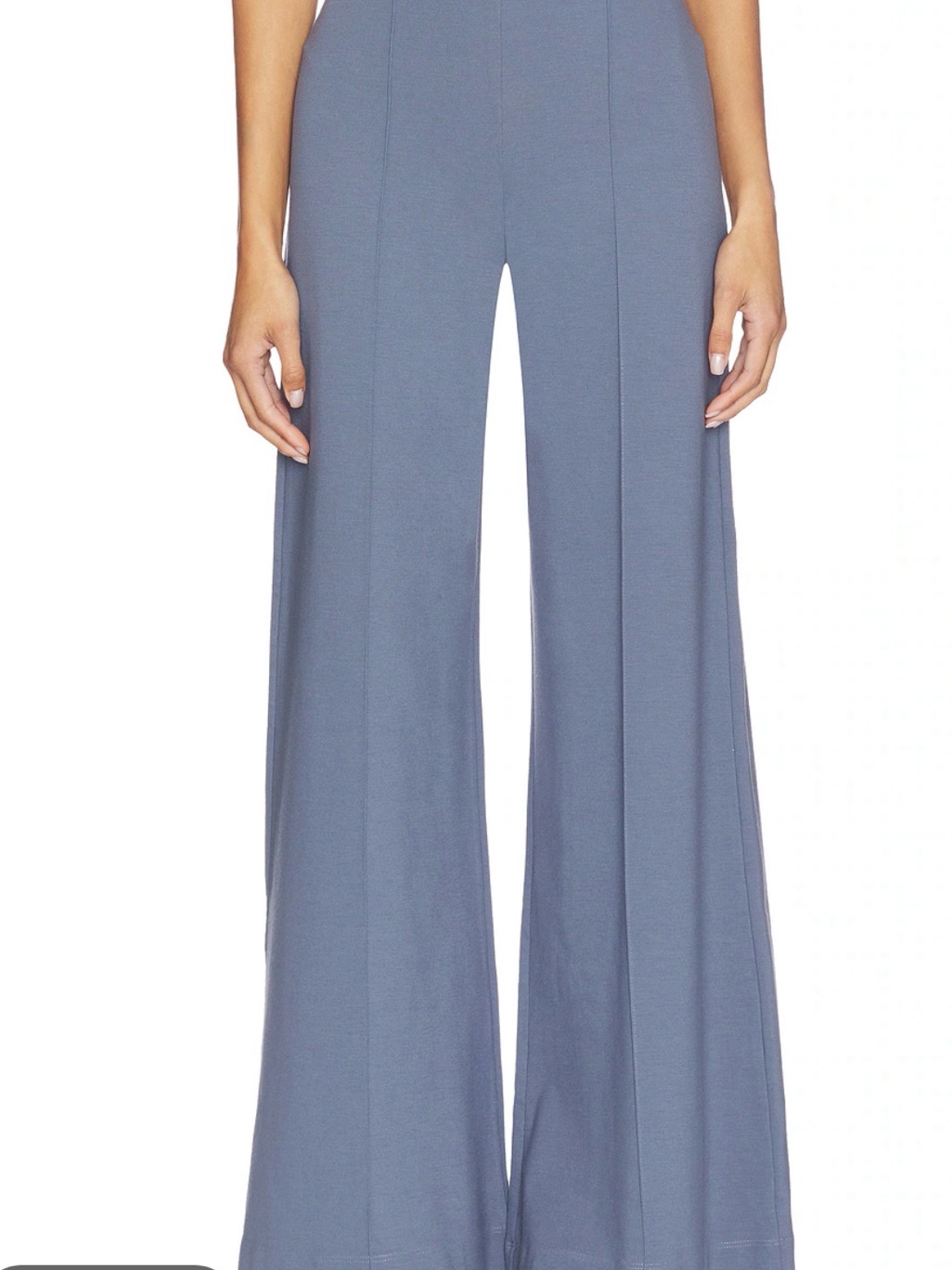 Ripley Rader Knit Wide Leg Pant In Sea Blue